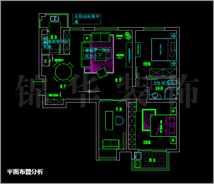 融喬中央花園三房兩廳兩衛(wèi)110平米 戶型