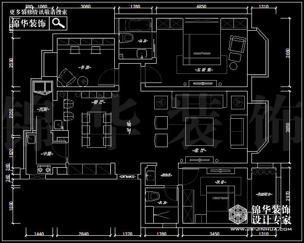 五礦御江金城A2戶型140平米  戶型